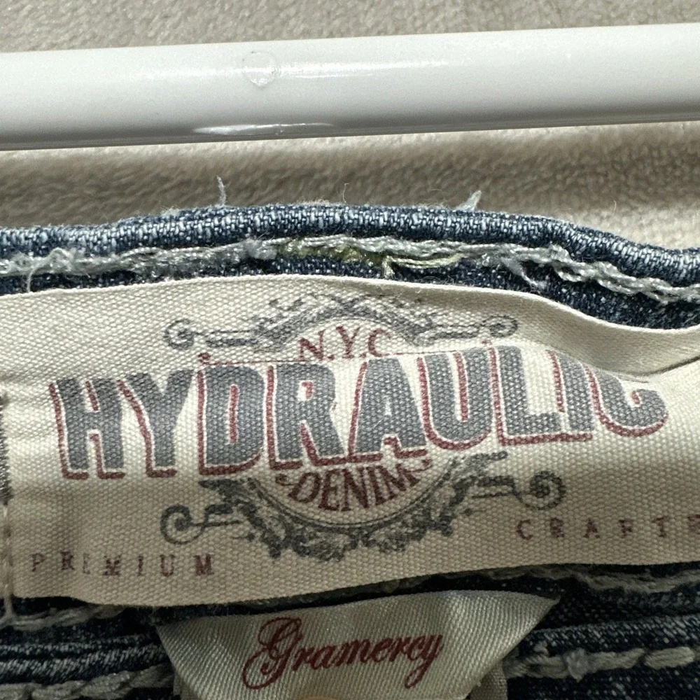 Hydraulic Premium Denim Jeans Women's‎ 10 Blue Slim Bootcut Low Rise Whiskering